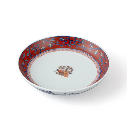 Prato Fundo Arita Ware Mikomi de Romã Somenishiki (19,5cm)