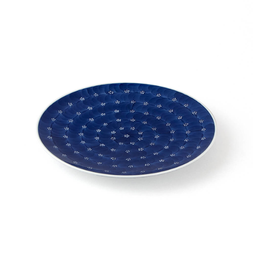 Prato Fundo Arita Ware Padrão Ameixa Azul e Branco (21,5cm)