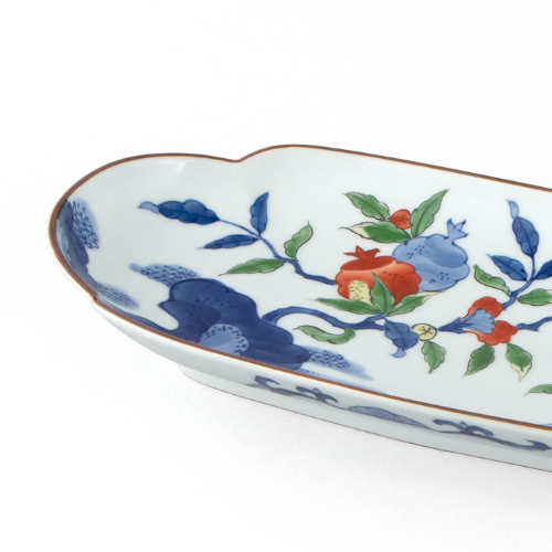 Prato Longo Arita Ware Romã Somenishiki (27,5 x 13,5)