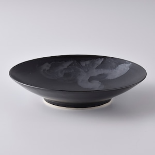 Prato Arita Ware Nori Pottery Kiln Kokuyōseki no Sabi (23,0cm)