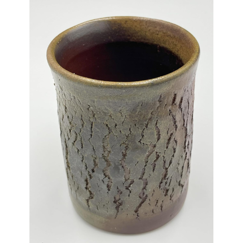 Caneca Bizen Ware de Takeda Yoshiaki com Padrão Irregular