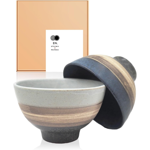 Tijela de Arroz de Cerâmica Mino Ware Estilo Nórdico (conjunto 2 unidades)