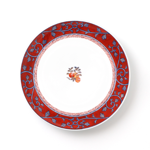 Prato Arita Ware Mikomi de Romã Somenishiki (16cm)