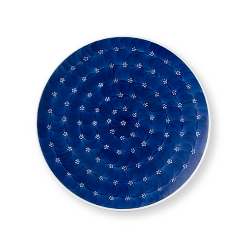 Prato Fundo Arita Ware Padrão Ameixa Azul e Branco (21,5cm)