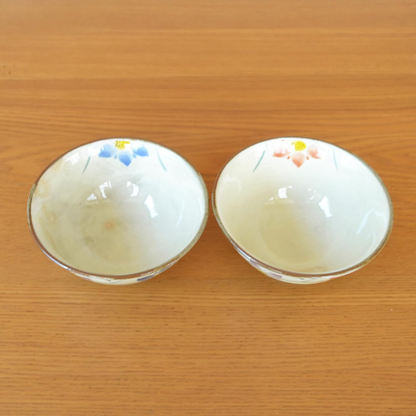 Tijela de arroz de cerâmica Arita Padrão Flor Hanarindo (Conjunto 2 unidades)